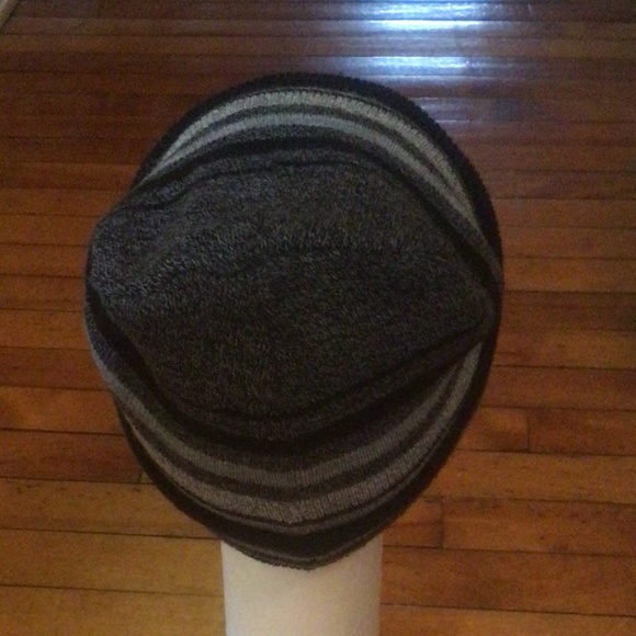Grey, Black Striped FITS Hat - Picture 3 of 3